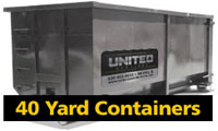 40 yard roll off containers for rent